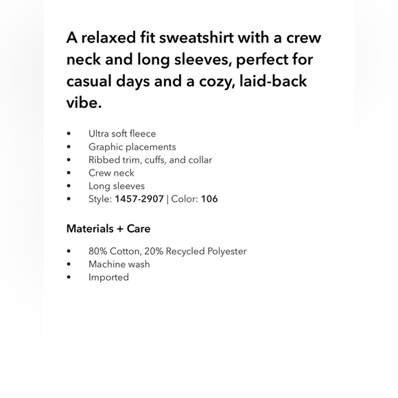 AE APRES SKI relaxed fit sweatshirt NWT - Picture 8 of 8